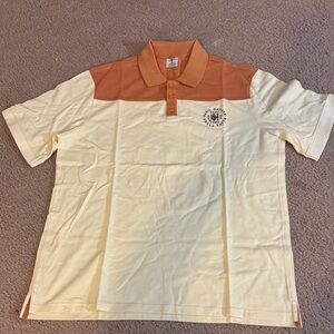 Men's Polo Shirt in Cream and Orange